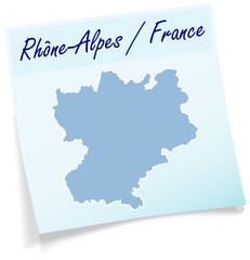 Rhrone-Alpes als Notizzettel
