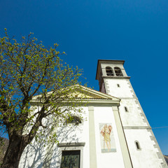 church on a spring day