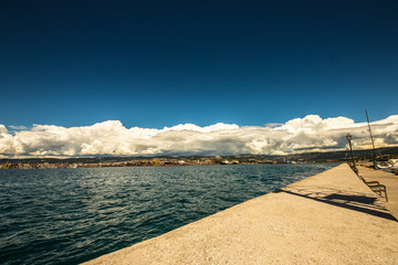 cloudscape on the city of Trieste