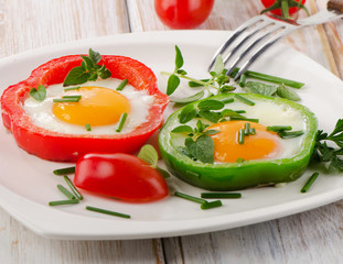 Fresh vegetables and eggs