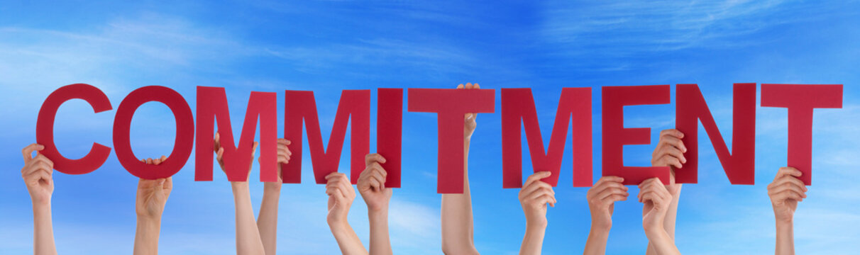 People Holding Commitment in the Sky