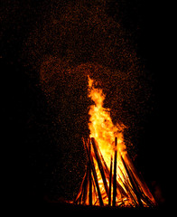 Orange fire flames