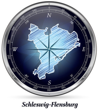 Schleswig-Flensburg mit Grenzen