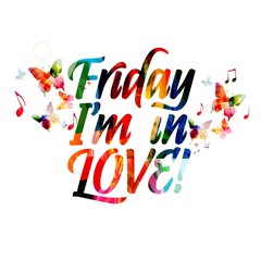 Friday I'm in love design with butterflies