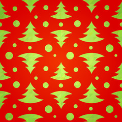 Stylized christmas tree decorative seamless pattern © Yuzach