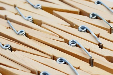 Clothes pin on the white background