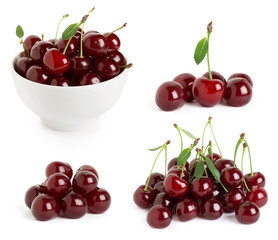 Collection of ripe cherries