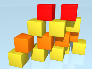 Obraz premium Abstract 3D cubes