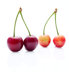 Ripe and Unripe Cherries