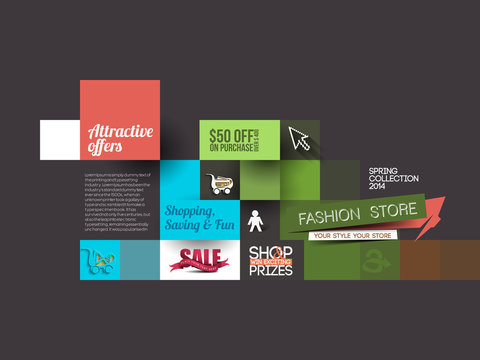 Abstract Fashion Banner Template For Advertising