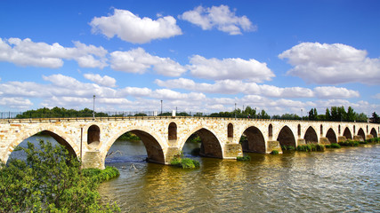 Fototapeta na wymiar Medieval bridge over river Duero.