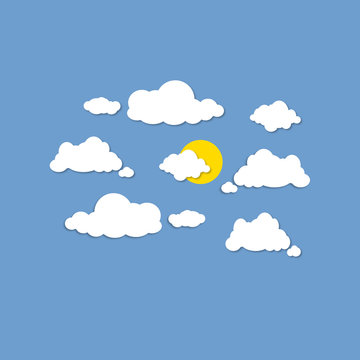 Vector illustration of clouds