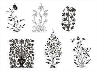 wedding card design, floral plant designs , Rajasthan , royal India