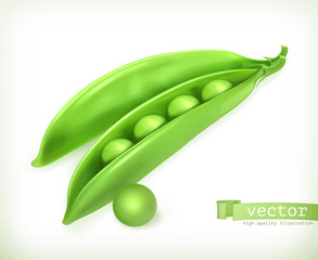 Pea pods, vector illustration