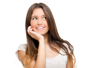 Beautiful woman having an idea