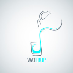 water glass bottle menu background