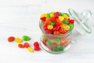 Colorful candied fruits