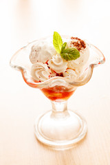 dessert with ice cream