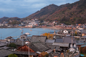 Obraz premium Morning Tomonoura port town