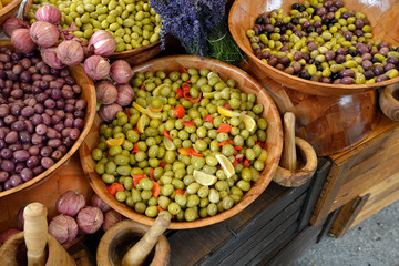 Marinated olives