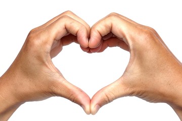 hand forming a heart shape