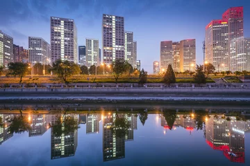 Schilderijen op glas Beijing, China Financial District © SeanPavonePhoto