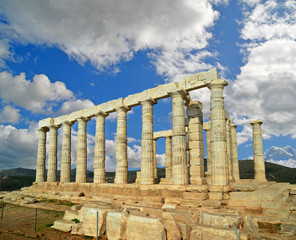 ancient apollo temple - sounio cape - greece