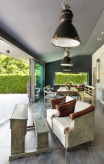 dining room. rustic furniture