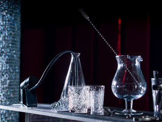 Bartender tools at the club