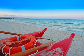 lifeboat by the shore