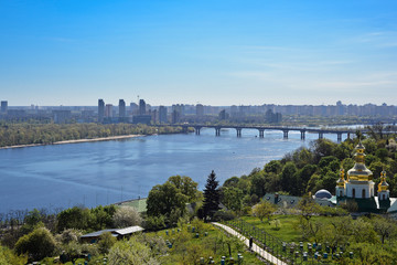 Fototapeta premium View of Kyiv from Kyiv Pechersk Lavra