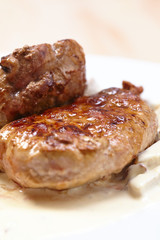 steak with sauce