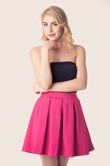 Fototapeta premium Portrait of beautiful blonde woman