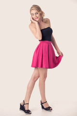 Portrait of beautiful blonde woman