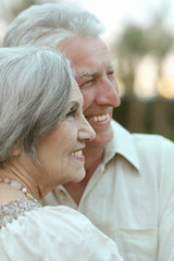 Senior couple resting at the resort