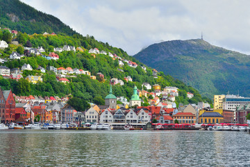 Fototapeta na wymiar Norway. City-view of Bergen