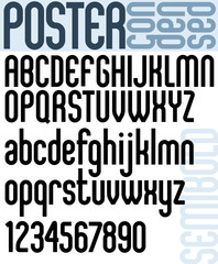 Poster Classic style font with rounded corners.