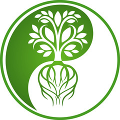 Tree with roots symbol