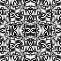 Twisted and zig zag abstract lines seamless pattern.