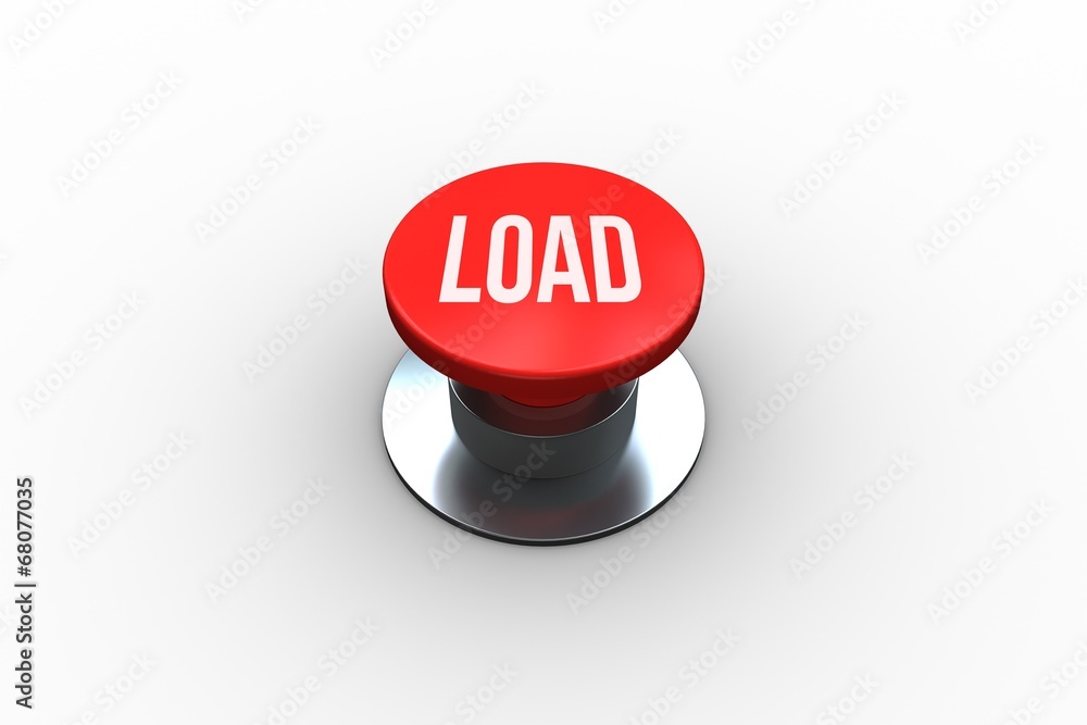 Poster Load on digitally generated red push button
