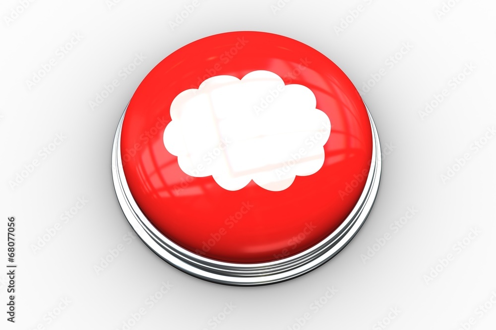 Poster Composite image of cloud graphic on button