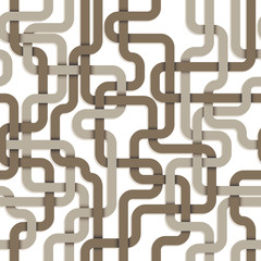 Tangled connections seamless pattern.