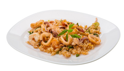 Rice with seafood