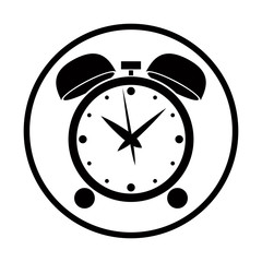 Alarm clock vector icon.