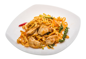 Fried noodles with pork