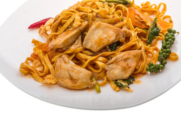 Fried noodles with pork