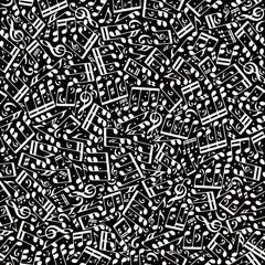 Music notes seamless pattern.