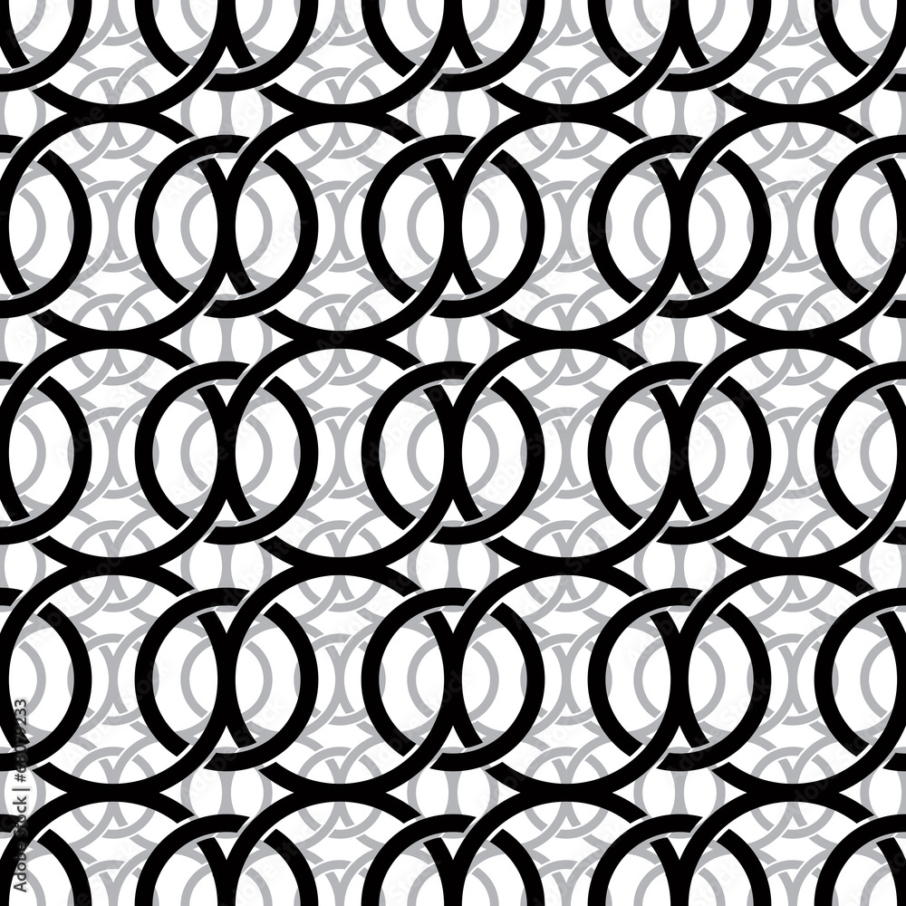 Poster monochrome vintage style netting seamless pattern.