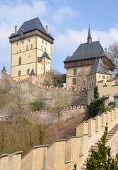 Fototapeta na wymiar View of the castle Karlstejn