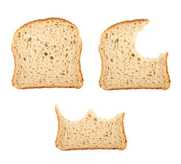 Three slices of bread